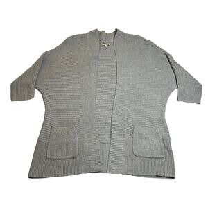 Sonoma Open Front Knit Long Line Cardigan Size L Cozy Minimalist Casual Classic